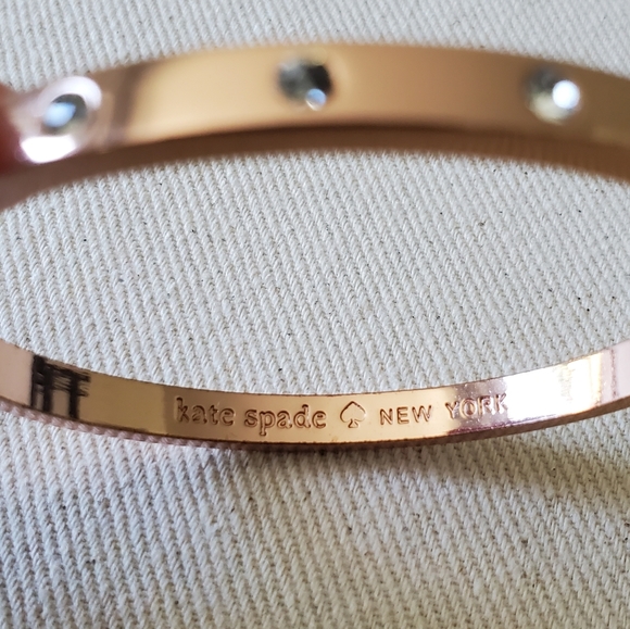 Kate Spade rose gold rhinestone bracelet - Picture 3 of 5